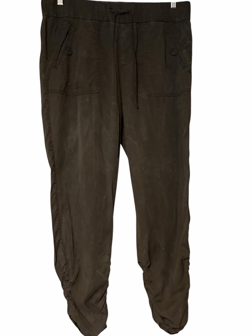 Anthropologie HeiHei Olive Green Jogger Tencil Pants